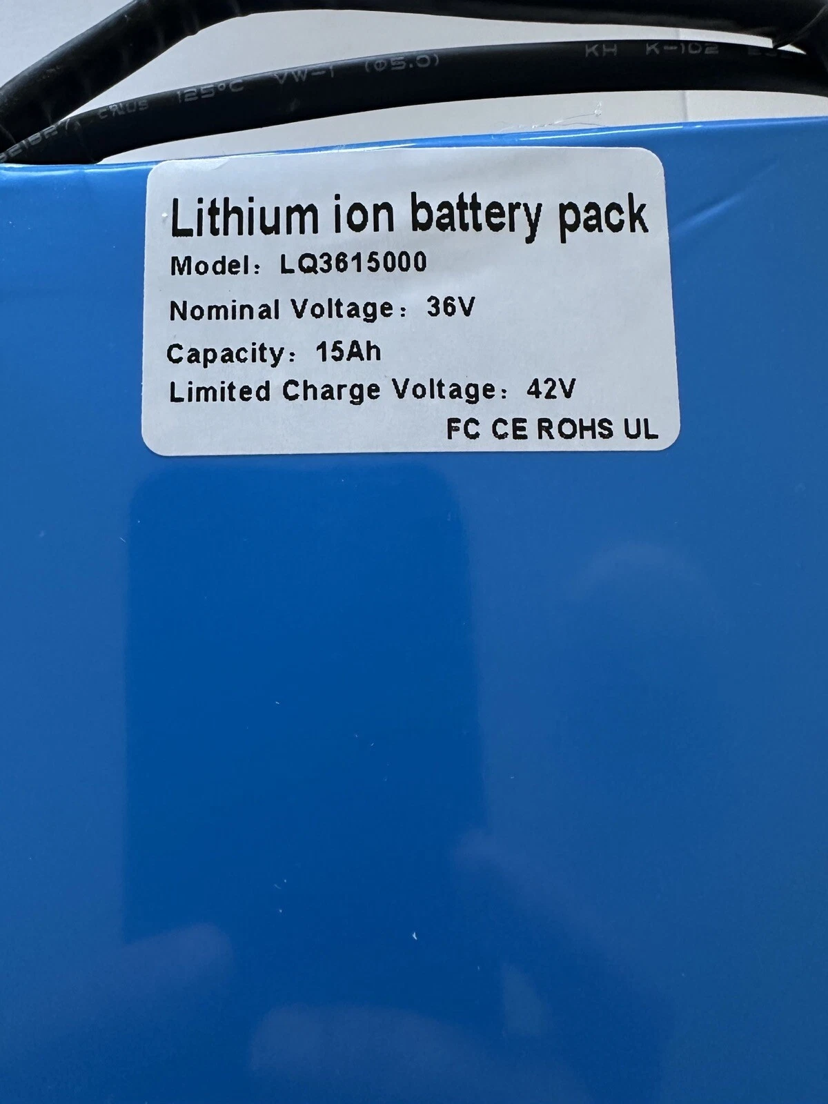 36V 15Ah lithium-ion battery pack for Electric Bike electric scooter e-bike
